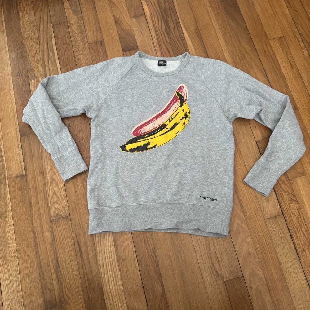SPRZNY Andy Warhol Pop Art Banana Sweatshirt Size XS